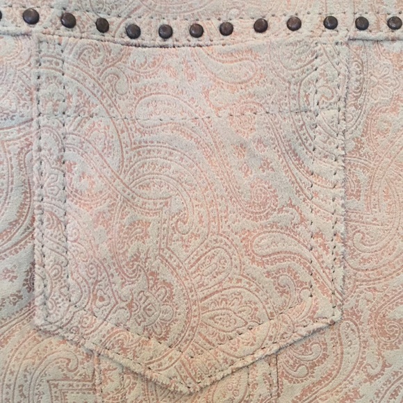 Suede Jacket - Gorgeous Paisley Detailing! - Picture 3 of 6